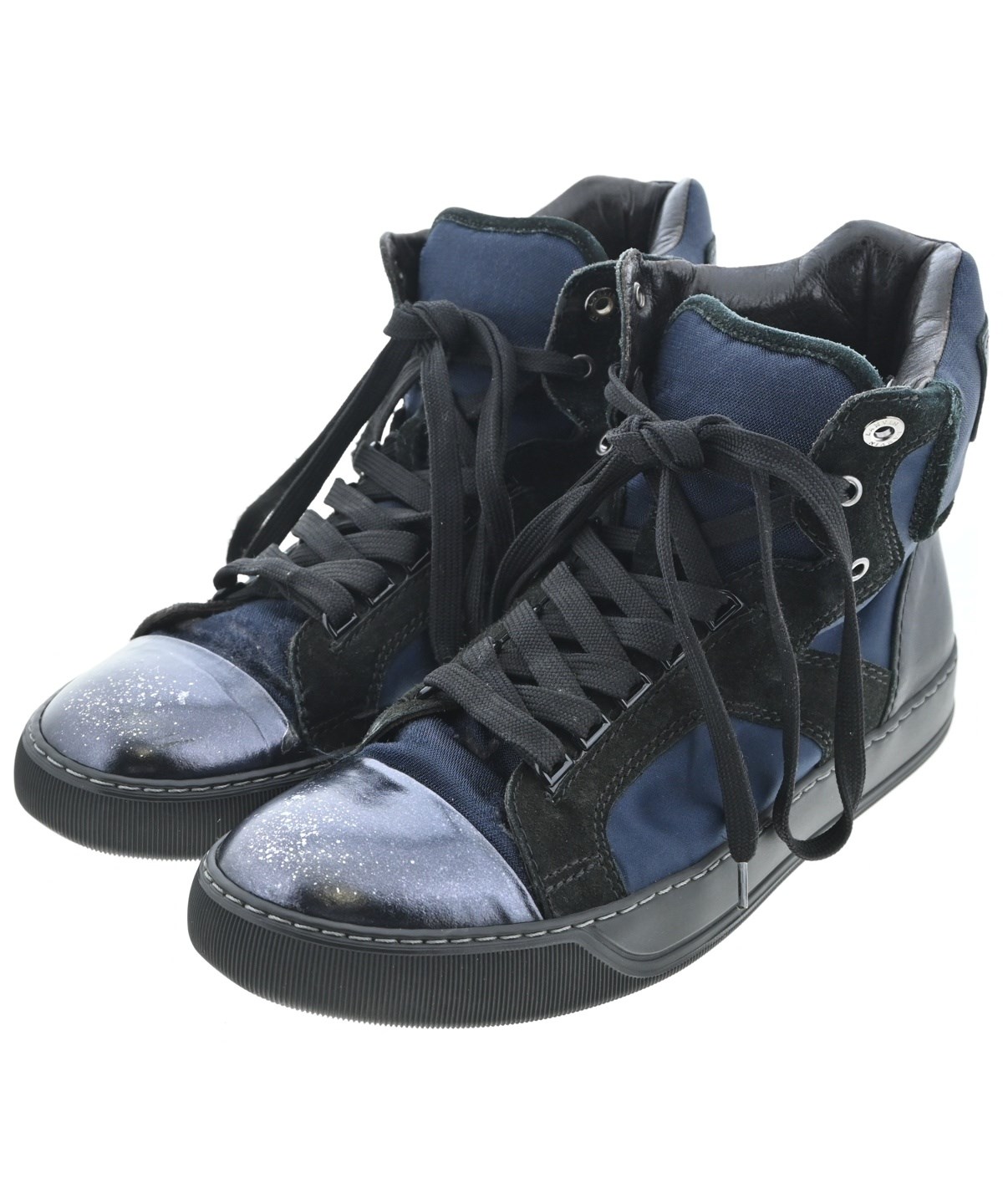 LANVIN ランバン スニーカー メンズ 【古着】【中古】 LANVIN（ランバン）スニーカー 紺 サイズ:UK7(25.5cm位) メンズ
