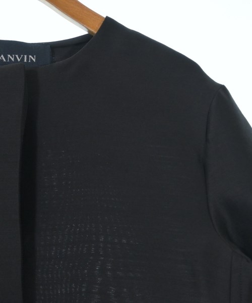 LANVIN（ランバン）ノーカラージャケット 黒 サイズ:34(XXS位) レディース/2200625163267