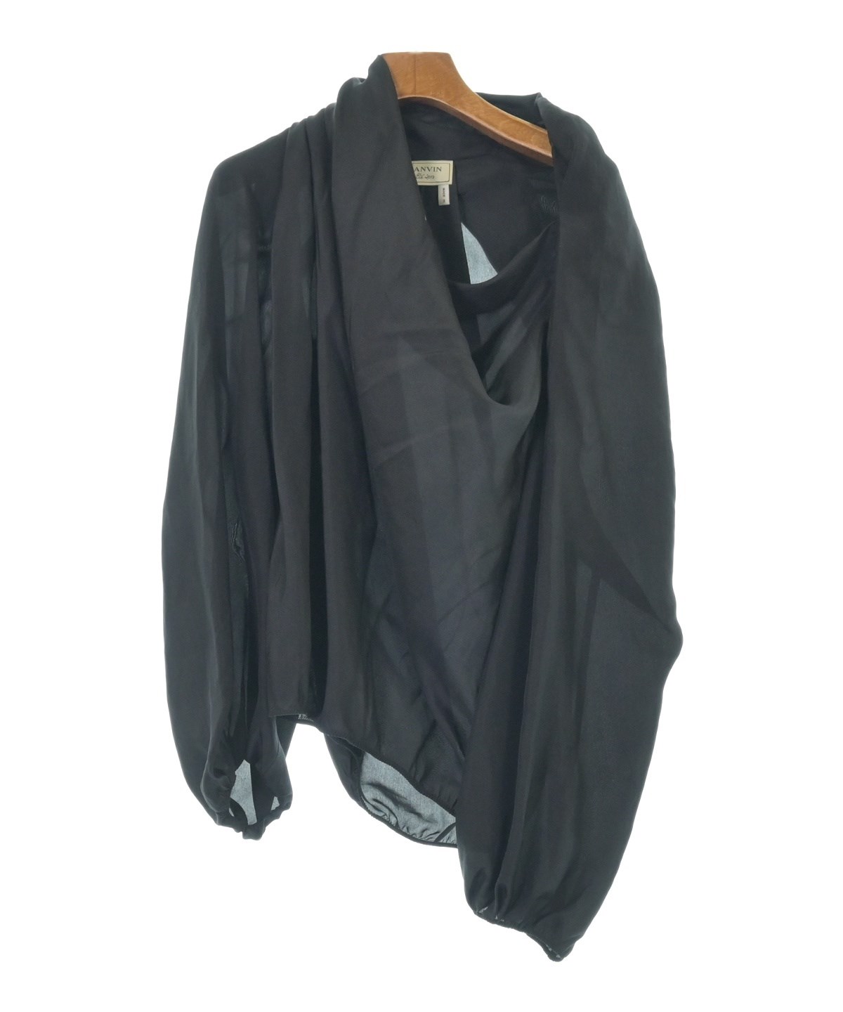 LANVIN ランバン ブラウス レディース 【古着】【中古】 LANVIN（ランバン）ブラウス 黒 サイズ:36(XS位) レディース