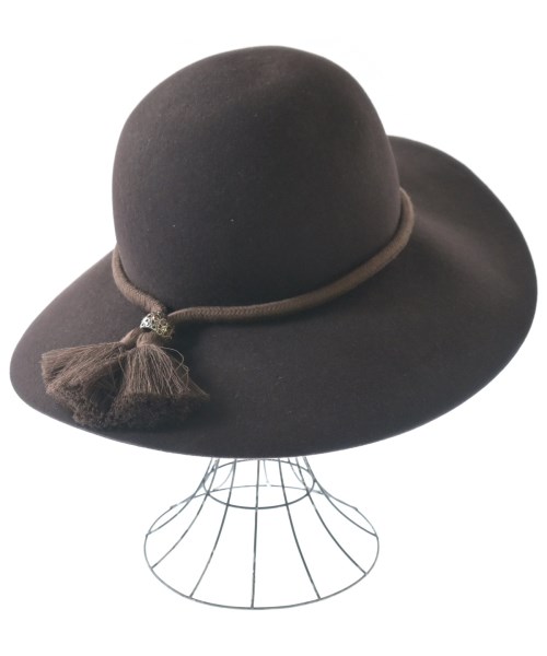 LANVIN（ランバン）ハット 茶 サイズ:M レディース/2200634833168