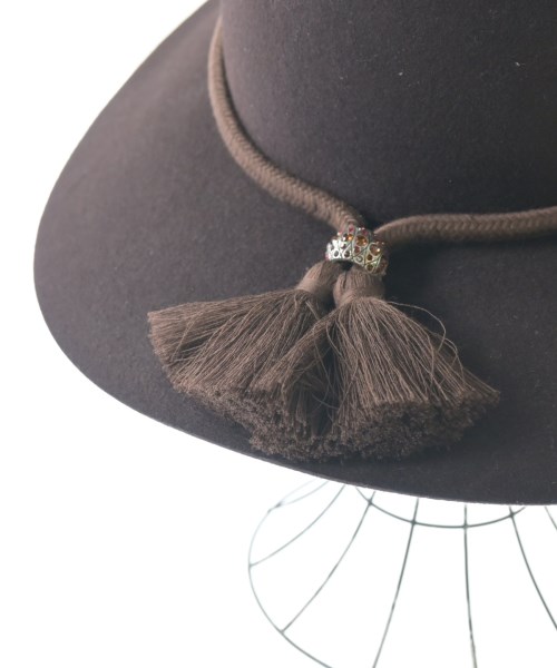 LANVIN（ランバン）ハット 茶 サイズ:M レディース/2200634833168