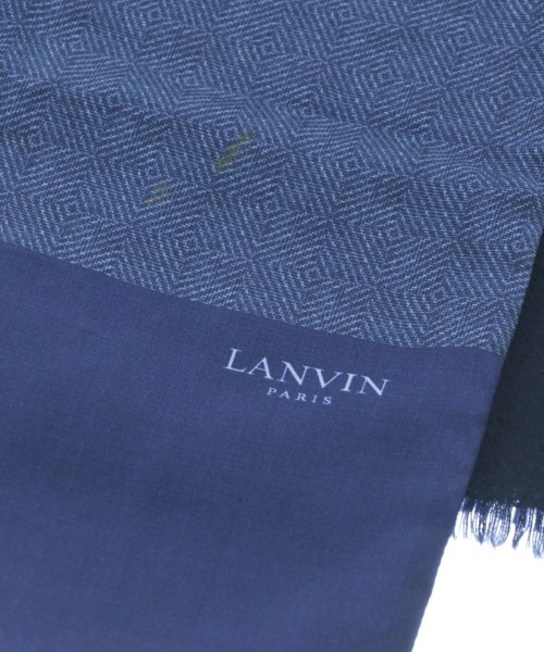 LANVIN（ランバン）マフラー 紺 サイズ:- メンズ/2200626669218