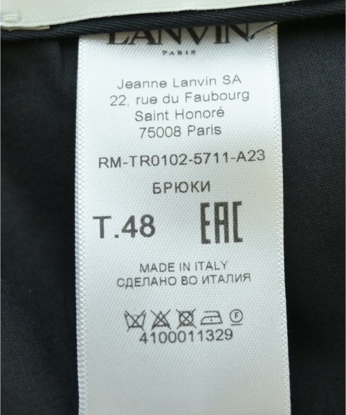 LANVIN（ランバン）スラックス 黒 サイズ:48(L位) メンズ/2200602617158