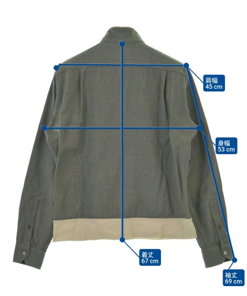 LANVIN（ランバン）カジュアルシャツ グレー サイズ:39(M位) メンズ/2200676125023