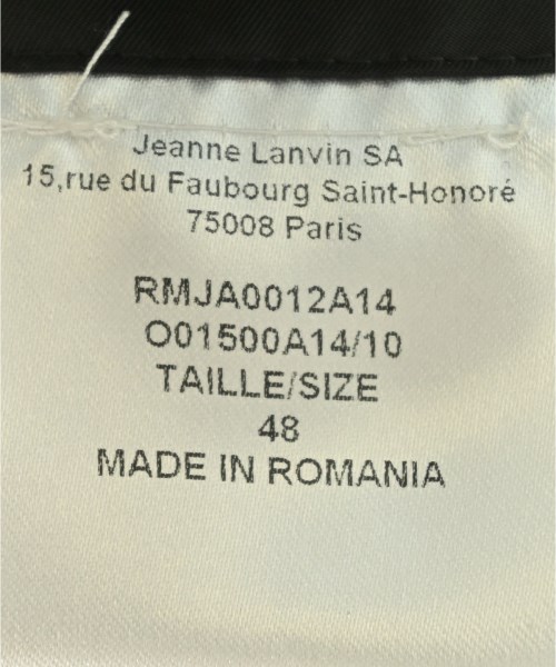 LANVIN（ランバン）カジュアルジャケット 黒 サイズ:48(L位) メンズ/2200678004128