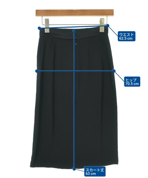 LANVIN（ランバン）ひざ丈スカート 黒 サイズ:34(XS位) レディース/2200694852116