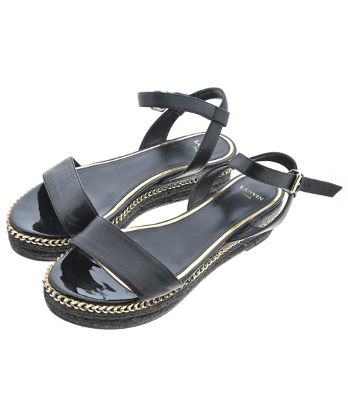 LANVIN(ランバン)サンダル 黒 サイズ:EU38(24.5cm位)/2200689187018