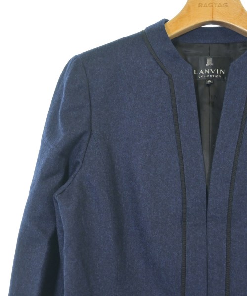 LANVIN COLLECTION（ランバンコレクション）ノーカラージャケット 紺 サイズ:40(M位) レディース/2200638158021