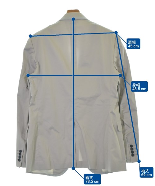 LANVIN（ランバン）テーラードジャケット グレー サイズ:52(XXL位) メンズ/2200706096026