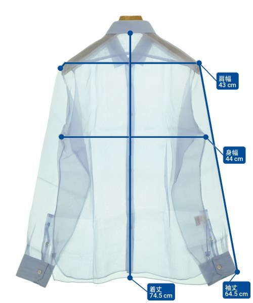 LANVIN（ランバン）カジュアルシャツ 青 サイズ:39(M位) メンズ/2200729438032