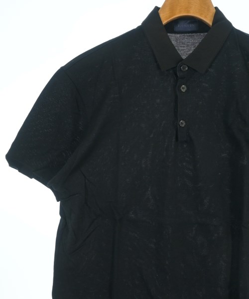 LANVIN（ランバン）ポロシャツ 黒 サイズ:M メンズ/2200685264171