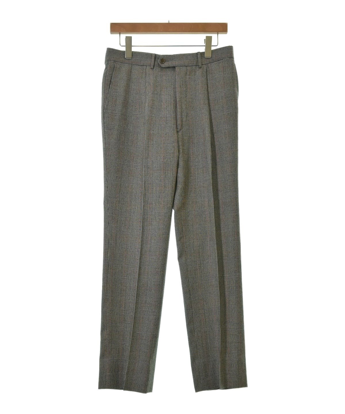 80s GIVENCHY イタリア製 チェック ワイドスラックス GIVENCHY（ジバンシィ）スラックス グレー サイズ:50(XL位