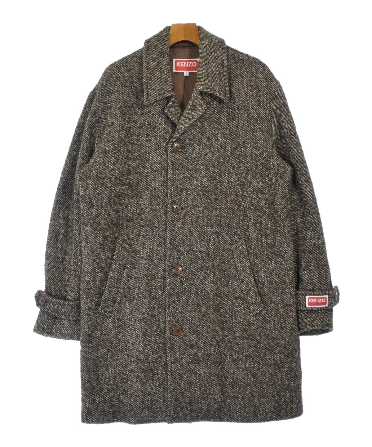 KENZO（ケンゾー）チェスターコート 茶 サイズ:46(M位) メンズ