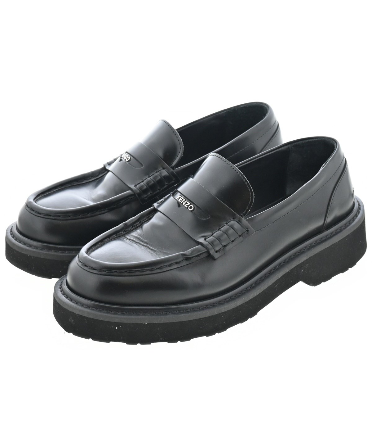 KENZO（ケンゾー）ドレスシューズ/ローファー 黒 サイズ:EU37(23.5cm位
