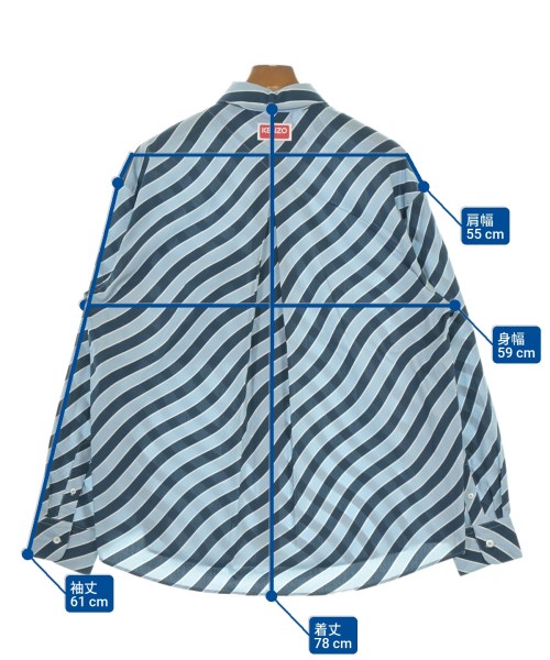 KENZO（ケンゾー）カジュアルシャツ 青 サイズ:38(S位) メンズ/2200634450051