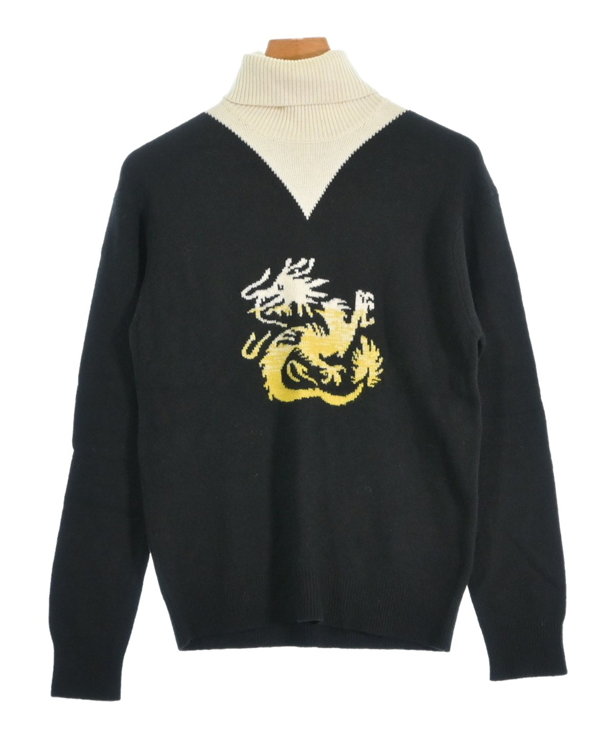 つる様 レア❗️ 90s KENZO HOMME ケンゾー デザインニット KENZO（ケンゾー）ニット・セーター 黒 サイズ:XS メンズ