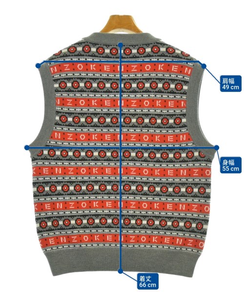 KENZO（ケンゾー）ベスト グレー サイズ:M メンズ/2200666014177