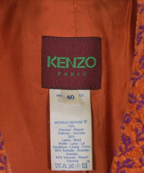 KENZO（ケンゾー）テーラードジャケット オレンジ サイズ:40(M位) レディース/2200719292019