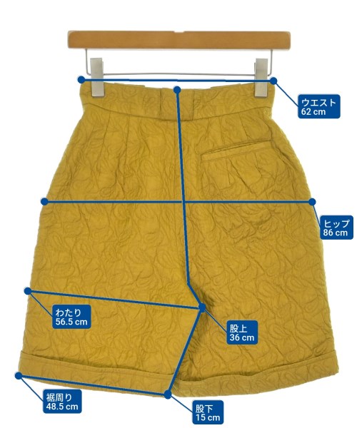 KENZO（ケンゾー）ショートパンツ 黄 サイズ:63(S位) レディース/2200683953015
