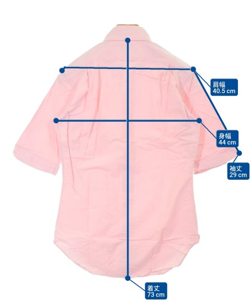 THOM BROWNE（トムブラウン）カジュアルシャツ ピンク サイズ:0(XS位) メンズ/2200634891090