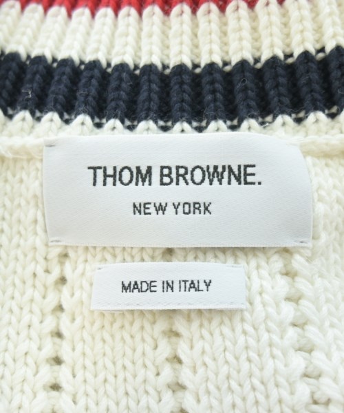 THOM BROWNE（トムブラウン）ニット・セーター 白 サイズ:1(S位) メンズ/2200637106016
