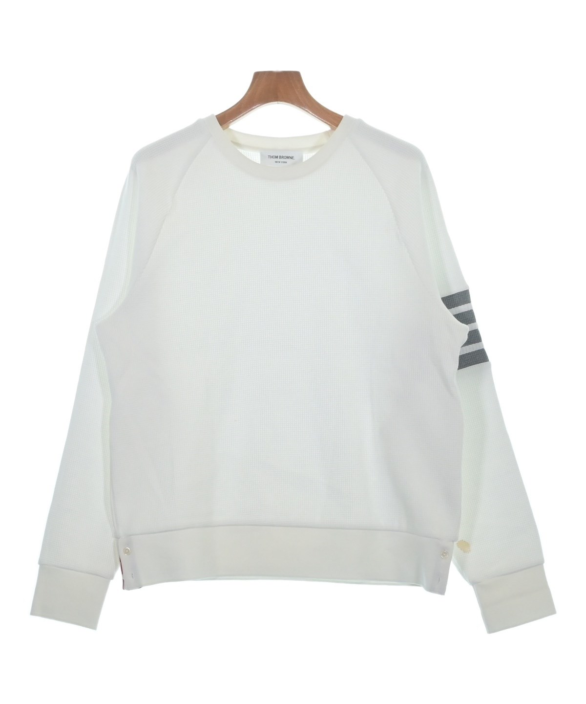 THOM BROWNE トムブラウン　スウェット　サイズ3 THOM BROWNE（トムブラウン）スウェット 白 サイズ:3(L位) メンズ