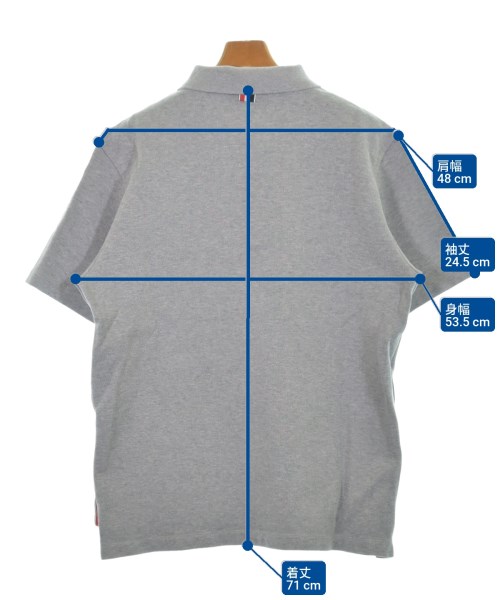 THOM BROWNE（トムブラウン）ポロシャツ グレー サイズ:-(M位) メンズ/2200628275042