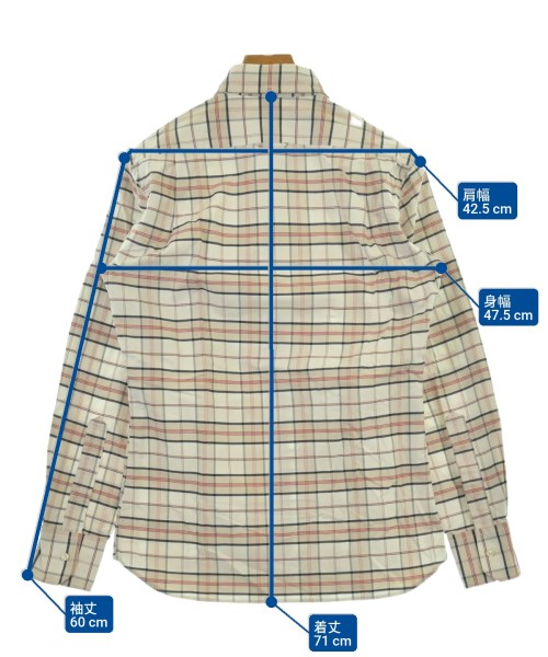 THOM BROWNE（トムブラウン）カジュアルシャツ 白 サイズ:1(S位) メンズ/2200622302355