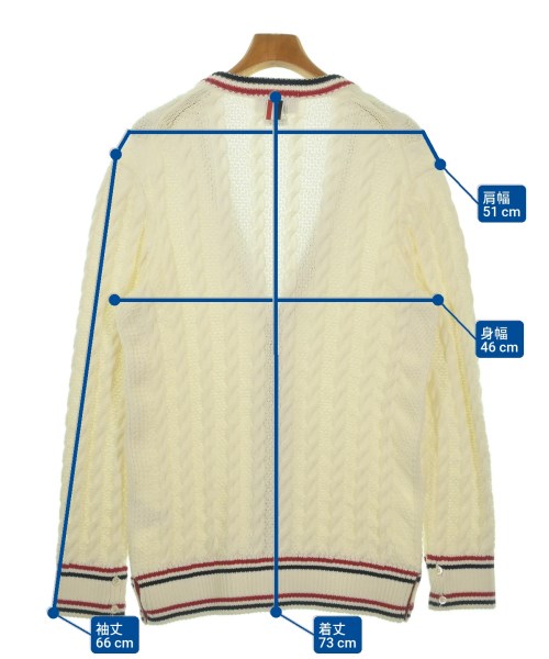 THOM BROWNE（トムブラウン）カーディガン 白 サイズ:1(S位) メンズ/2200624624028