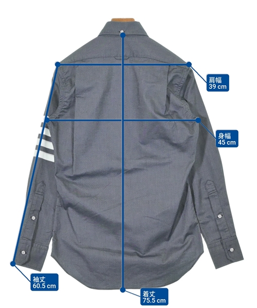 THOM BROWNE（トムブラウン）カジュアルシャツ 紺 サイズ:1(S位) メンズ/2200627722035