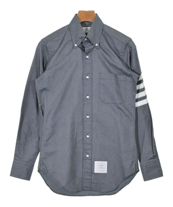 THOM BROWNE ダークグレー シャツ THOM BROWNE（トムブラウン）カジュアルシャツ 紺 サイズ:1(S位