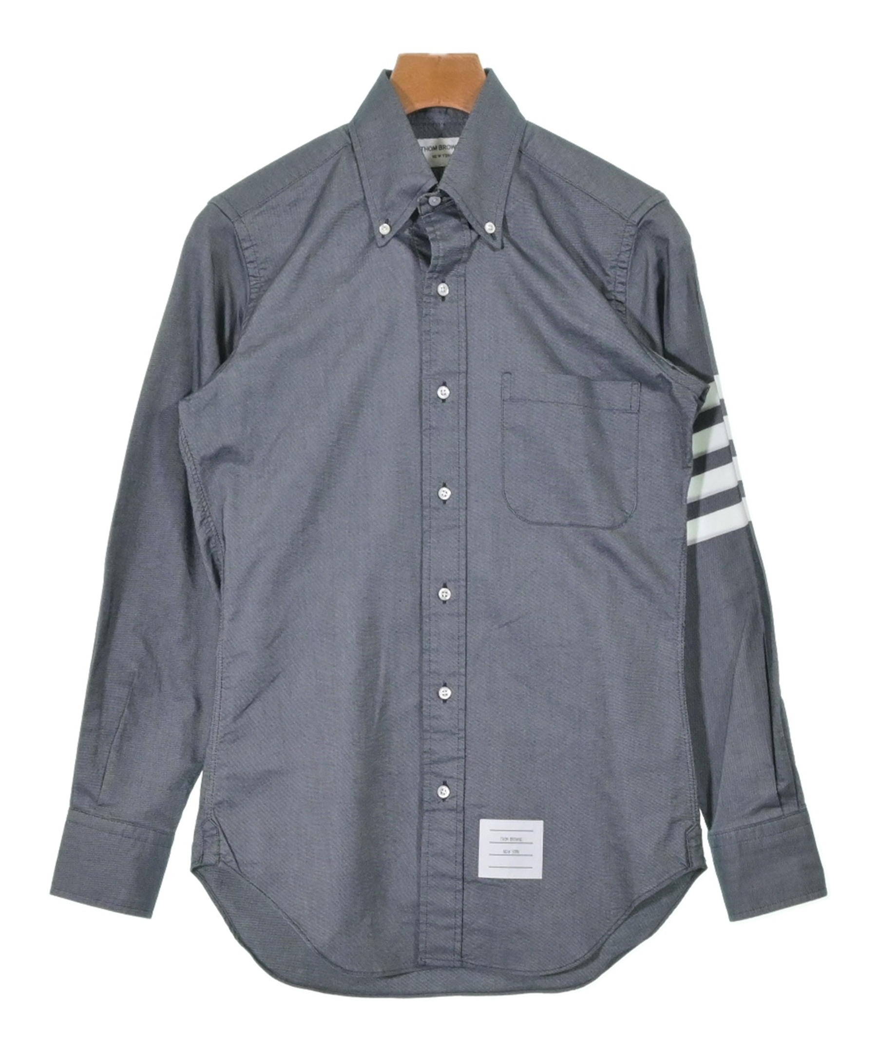 THOM BROWNE ダークグレー シャツ THOM BROWNE（トムブラウン）カジュアルシャツ 紺 サイズ:1(S位