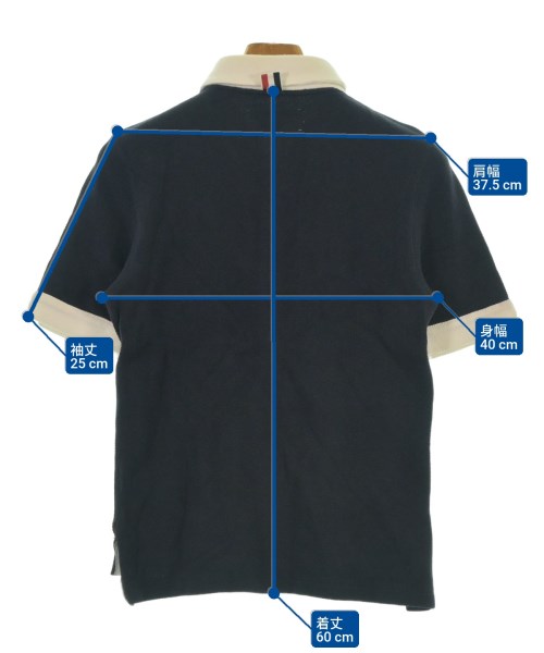 THOM BROWNE（トムブラウン）ポロシャツ 紺 サイズ:0(M位) メンズ/2200628455024