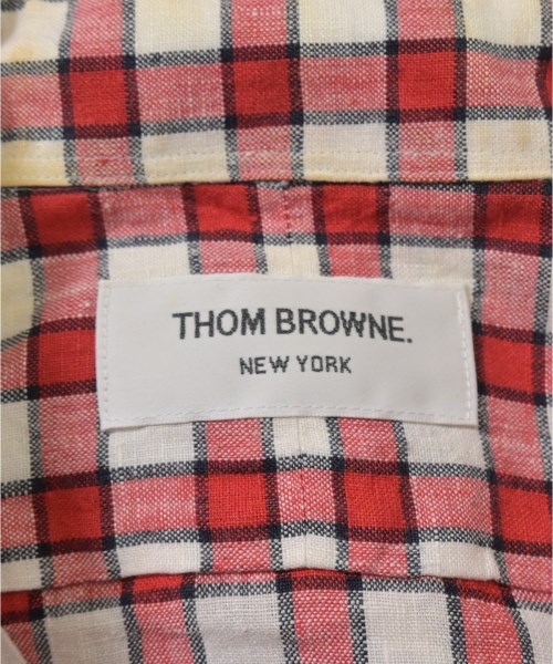 THOM BROWNE（トムブラウン）カジュアルシャツ 赤 サイズ:0(XS位) メンズ/2200612804036