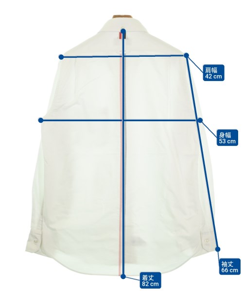 THOM BROWNE（トムブラウン）カジュアルシャツ 白 サイズ:3(L位) メンズ/2200633342142