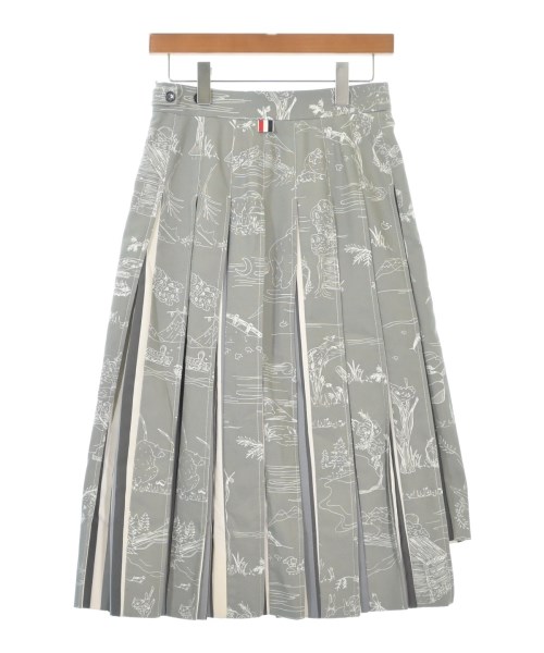 THOM BROWNE（トムブラウン）ひざ丈スカート グレー サイズ:40(M位) レディース/2200614100013