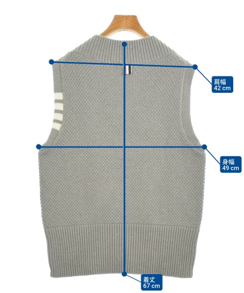 THOM BROWNE（トムブラウン）ベスト グレー サイズ:3(L位) レディース/2200614100051