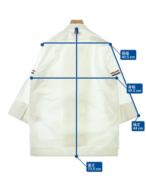 THOM BROWNE（トムブラウン）カジュアルシャツ 白 サイズ:0(XS位) レディース/2200614100075