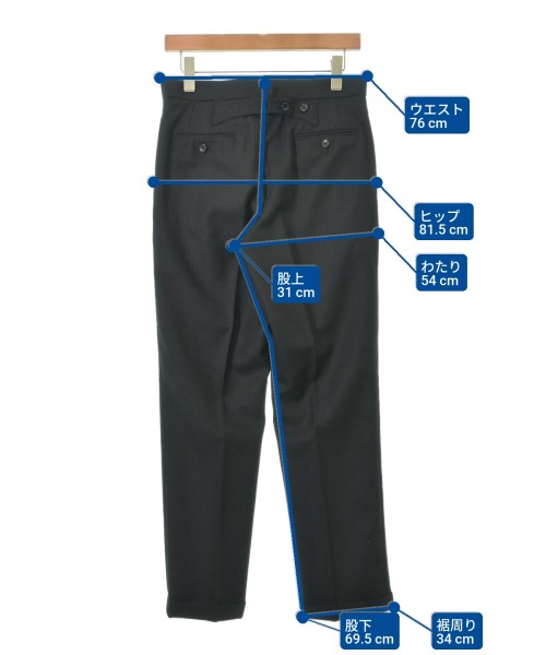 THOM BROWNE（トムブラウン）スラックス 黒 サイズ:0(XS位) メンズ/2200615140018