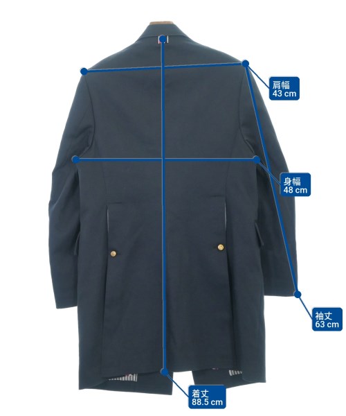 THOM BROWNE（トムブラウン）コート 紺 サイズ:2(M位) メンズ/2200609050101