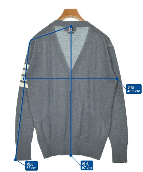 THOM BROWNE（トムブラウン）カーディガン グレー サイズ:3(L位) メンズ/2200617583035