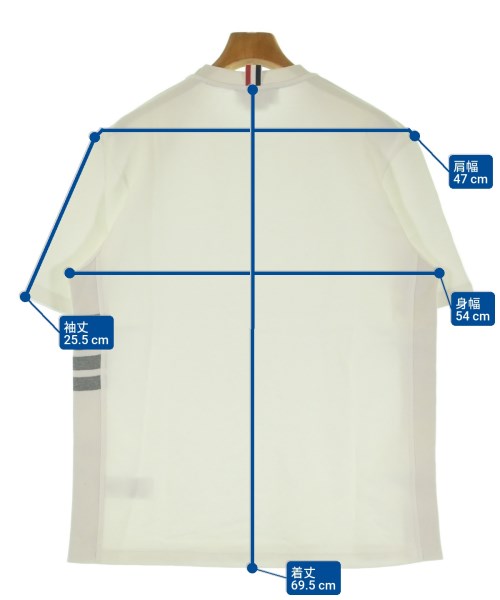 THOM BROWNE（トムブラウン）Tシャツ・カットソー 白 サイズ:2(M位) メンズ/2200620814300