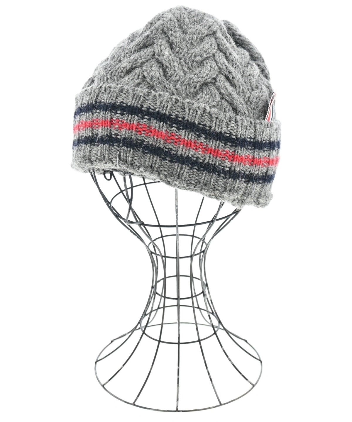 thom brown トムブラウン　ニット帽　ビーニー 中古・古着通販】Thom Browne (トムブラウン) ニット帽 グレー