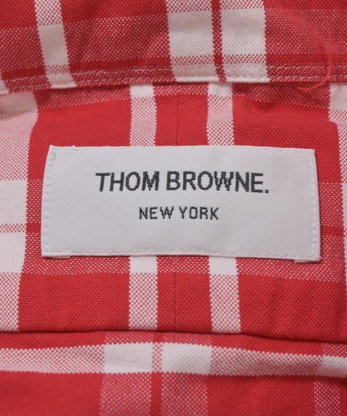 THOM BROWNE（トムブラウン）カジュアルシャツ 赤 サイズ:0(XS位) メンズ/2200675676106