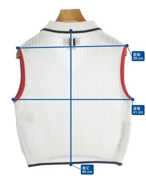 THOM BROWNE（トムブラウン）ベスト 白 サイズ:0(XS位) レディース/2200676478082