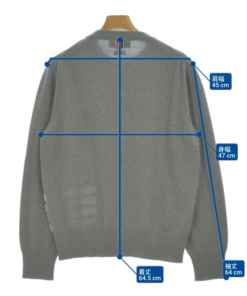 THOM BROWNE（トムブラウン）ニット・セーター グレー サイズ:2(M位) メンズ/2200677460086