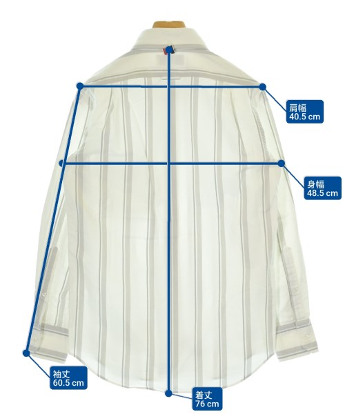 THOM BROWNE（トムブラウン）カジュアルシャツ 白 サイズ:0(XS位) メンズ/2200677460130