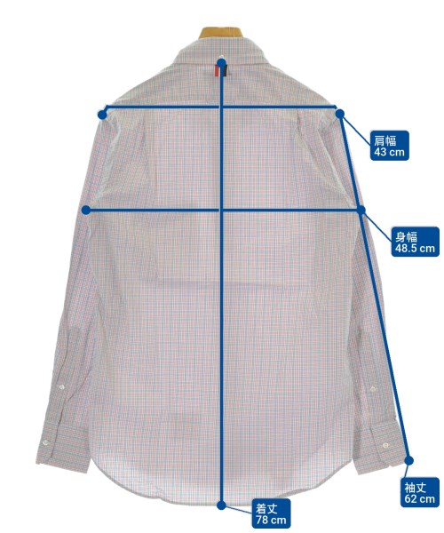 THOM BROWNE（トムブラウン）カジュアルシャツ ピンク サイズ:0(XS位) メンズ/2200677460178