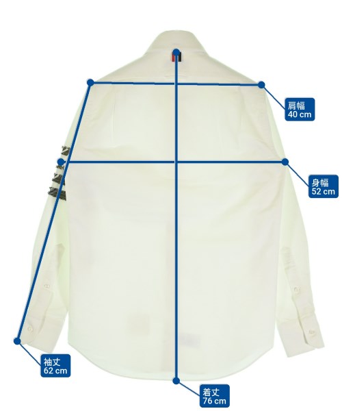 THOM BROWNE（トムブラウン）カジュアルシャツ 白 サイズ:1(S位) メンズ/2200677931036