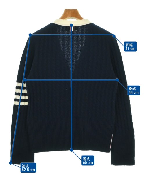 THOM BROWNE（トムブラウン）カーディガン 紺 サイズ:1(S位) メンズ/2200679712022